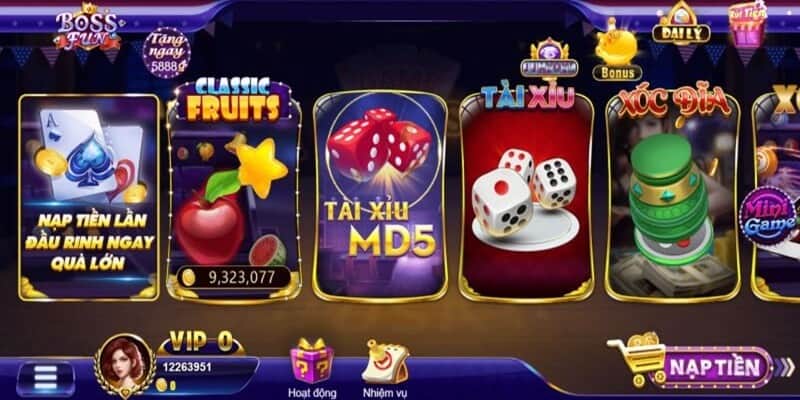 Giao diện cổng game ấn tượng, hiện đại 