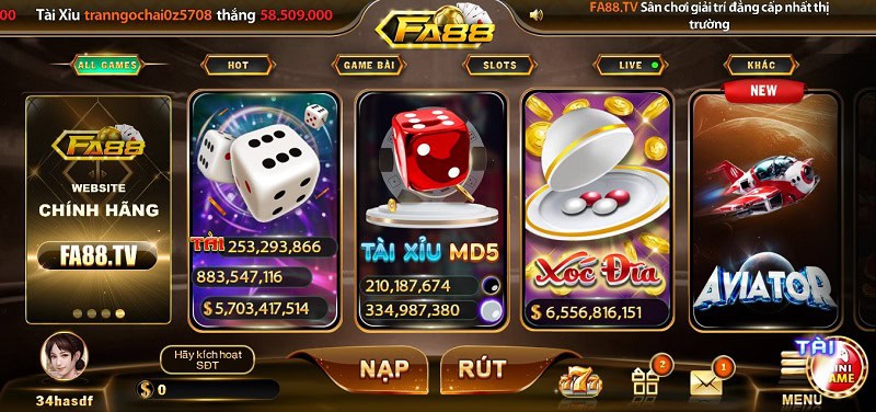 Những đặc điểm nổi bật của game bài FA88